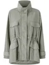 Pinko Technical Parka With Rhinestone-effect Mini Studs