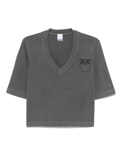 PINKO GREY COTTON T-SHIRT