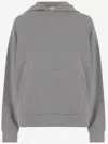 Pinko Grey Sweatshirt With Logo Embroidered On The Front In Grey