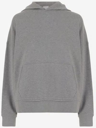PINKO GREY EMBROIDERED HOODIE