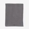 Pinko Ribbed Logo-label Scarf In Gray