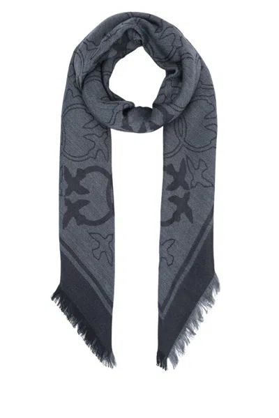 PINKO GREY LOVE BIRDS MOTIF SCARF