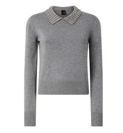 Pinko Ventotene Wool Blend Sweater In Gray