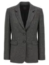 Pinko Grey Ruota Blazer In Grey