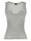 Pinko Grey Shispare Top In Grey