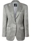 Pinko Single-breasted Slub Satin Blazer