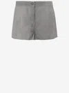 Pinko Grey Tailored Mini Shorts In Gray