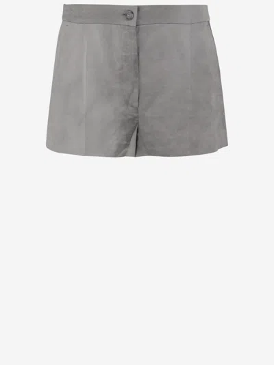 Pinko Grey Tailored Mini Shorts In Gray