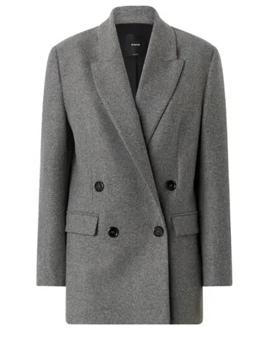 PINKO PINKO GREY WOOL BLEND JACKET