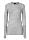 Pinko Crew-neck Sweater With Sequins In Gray