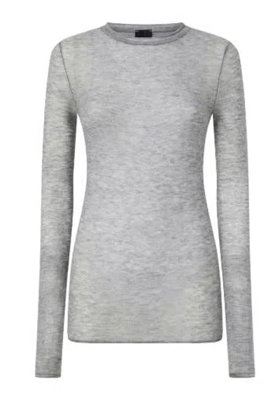 Pinko Grey Wool Blend Sweaters In Gray