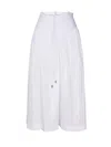 Pinko Grinch Drawstring A-line Midi Skirt In Bianco Brill.