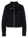 Pinko Zip-front Cropped Jacket In Animal Print
