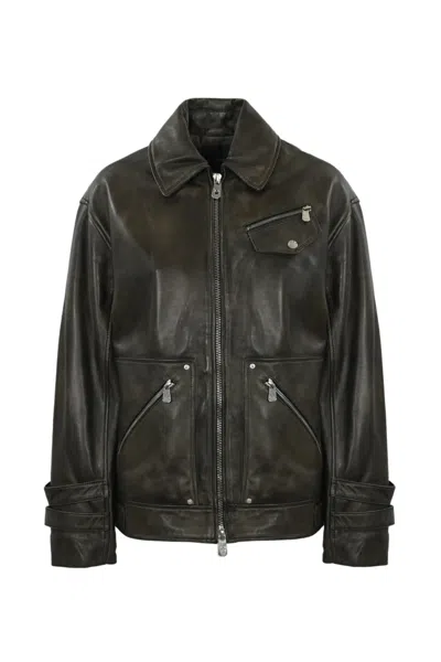 PINKO GROTTA LEATHER JACKET