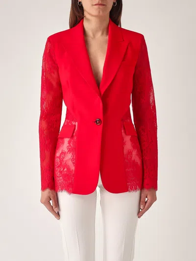 Pinko Gruccione Giacca Cady Tecnico Blazer In Rosso
