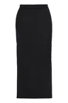 Pinko High-waisted Stretch-jersey Midi Pencil Skirt