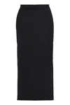 Pinko High-waisted Stretch-jersey Midi Pencil Skirt In Black