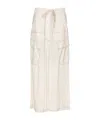Pinko Woman Maxi Skirt Ivory Size M Viscose In White