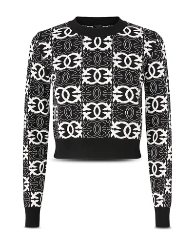 Pinko Gypsies Printed Sweater In Black