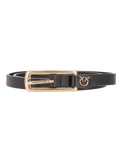 Pinko Skinny Belt H1,5.low Vitello U In Gold