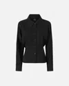 Pinko Habotai And Cotton Shirt With Belt