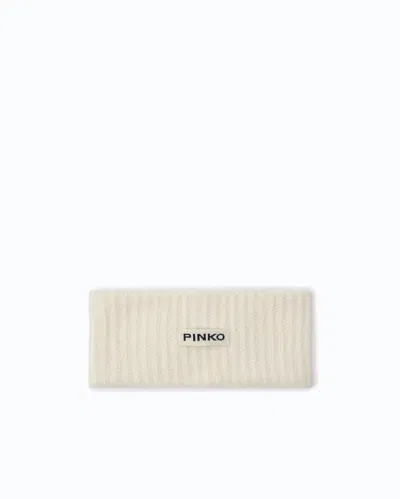 Pinko - Hair Band With  Logo Lettering In White