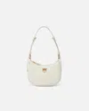 Pinko Half Moon Shoulder Bag In Blanc+blanc-or Antique