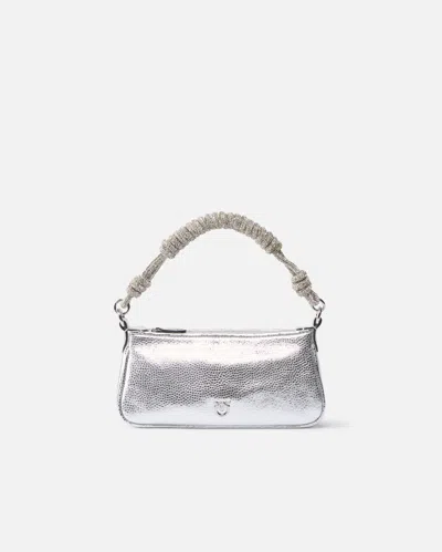 Pinko Half Moon Baguette Mini C Laminated Tumbled Leather