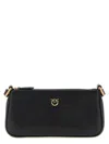 Pinko Half Moon Baguette Mini Crossbody Bag In Black