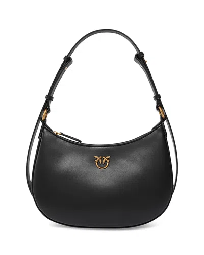 Pinko Mini Love Bag Half Moon Simply In Black-antique Gold