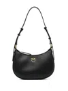 Pinko Half Moon Mini Fl Vitello Seta In Black