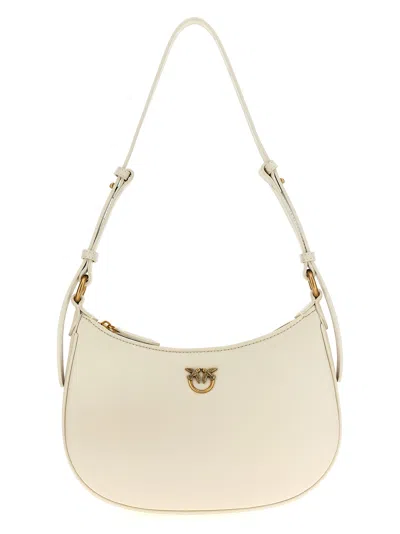 Pinko 'half Moon Mini' Handbag In 白色的