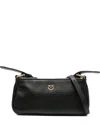 Pinko Rectangle Leather Shoulder Bag In Black