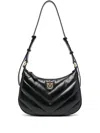 Pinko Half Moon Shoulder Bag In Black