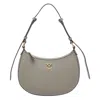 Pinko Half Moon Simply Shoulder Bag In Gray
