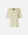 Pinko Stoni T-shirt In Beige Brouillard