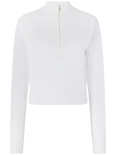 Pinko Half-zip Top In Bright White