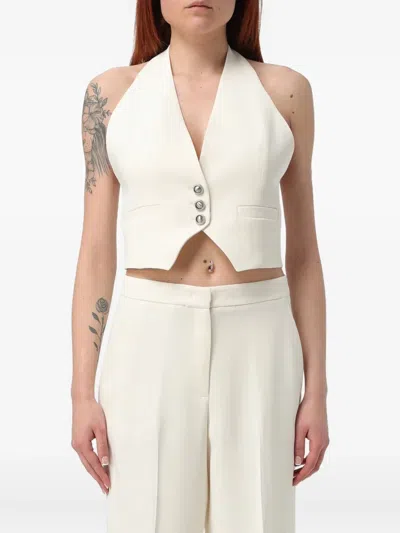 PINKO HALTER-NECK BUTTON WAISTCOAT