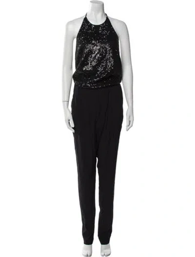 Pre-owned Pinko Halterneck Jumpsuit In Black