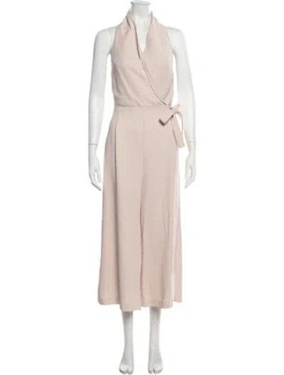 Pre-owned Pinko Halterneck Jumpsuit In Neutrals