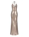 Pinko Long Laminated Jersey Dress