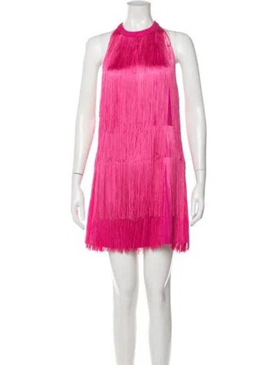 Pre-owned Pinko Halterneck Mini Dress In Pink