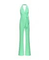 Pinko Halterneck Open-back Jumpsuit In Green