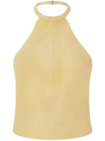 PINKO HALTERNECK SUEDE TOP