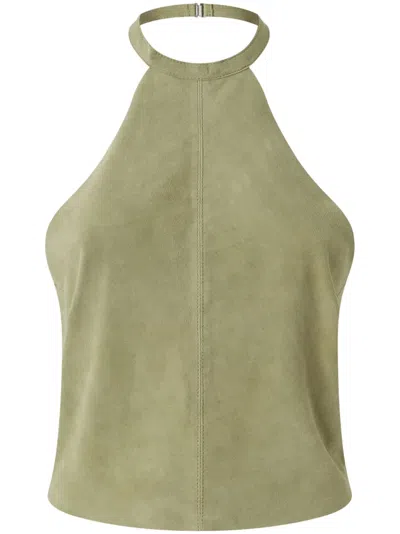 Pinko Halterneck Tank Top In Green