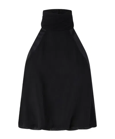 Pinko Halterneck Top With Rear Opening In Black