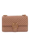 Pinko Love One Classic Dc Sheep Nappa Bag In Neutral