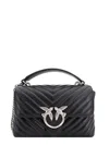 Pinko Love Lady Chevron-quilted Tote Bag In Black
