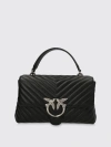 Pinko Love Lady Chevron-quilted Tote Bag In Black 1