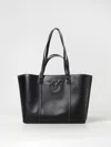 Pinko Logo Patch Tote Bag In Black